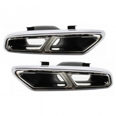 Μπούκες Εξάτμισης Για Mercedes-Benz E-Class W212 Facelift / S-Class W222 / CLS W218 Amg Look 2 Τεμάχια