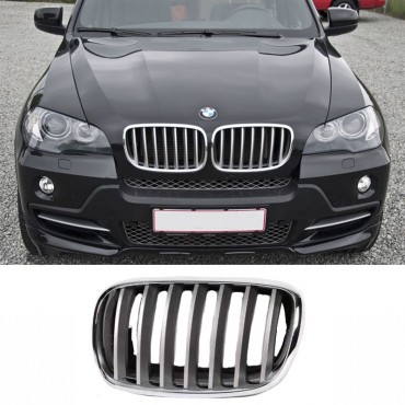 Καρδιά Μάσκας Αριστερή Για Bmw X5 E70 07-13 / X6 E71 08-14 Χρώμιο/Ασημί 1 Τεμάχιο