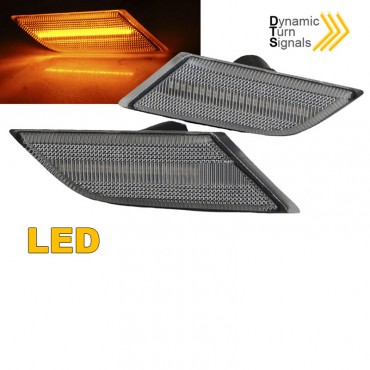 Πλαϊνά Φλας Φτερού Για VW Transporter T6 20+ Led Dynamic White 2 Τεμάχια