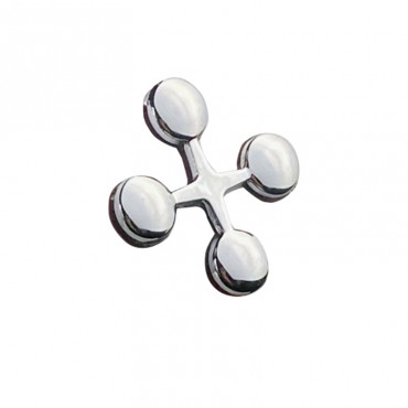 Αυτοκόλλητo Γράμμα Χρωμίου 3D ''X'' 2.7cm x 2.5cm 1 Τεμάχιο