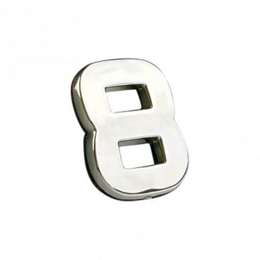 Αυτοκόλλητo Γράμμα Χρωμίου 3D ''8'' 2.7cm x 2.5cm 1 Τεμάχιο