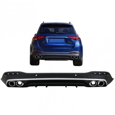 Diffuser Πίσω Προφυλακτήρα Για Mercedes-Benz GLE W167 SUV 2019+ Amg Look Για Amg Sport Line Προφυλακτήρες Σετ Με Μπούκες Από Abs Πλαστικό
