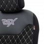 Ημικάλυμμα Αυτοκινήτου Otom RSX Diamond Sued / Δερματίνη Κεντητή Καπιτονέ Μαύρο Με Άσπρη Ραφή RSXT-102 1 Τεμάχιο