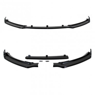 Μπροστινό Spoiler Για Audi A4 B8 11-15 Facelift Γυαλιστερό Μαύρο 3 Τεμάχια