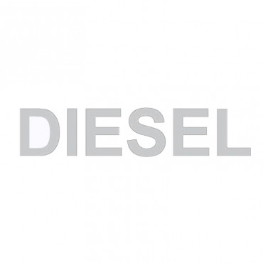 Αυτοκόλλητο Σήμα Diesel Μικρό 7 x 1.5cm Ασημί 1 Τεμάχιο