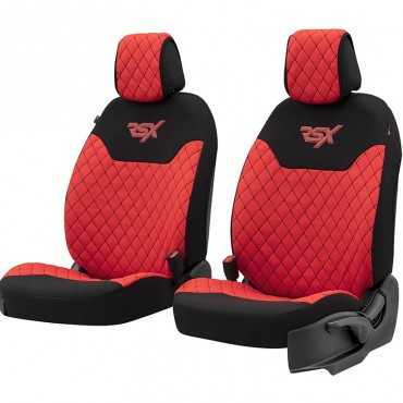 Ημικαλύμματα Μπροστινών Καθισμάτων Otom RSX Sport  Ύφασμα Κεντητό Καπιτονέ Κόκκινο / Μαύρο RSXL-104 2 Τεμάχια