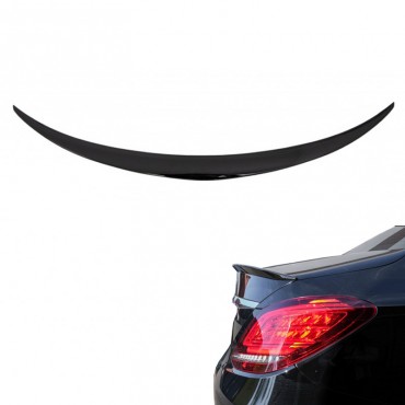 Αεροτομή Πορτ Παγκάζ Για Mercedes-Benz C-Class W205 Sedan 14-21 Amg look Lipspoiler Γυαλιστερό Μαύρο Από Abs Πλαστικό