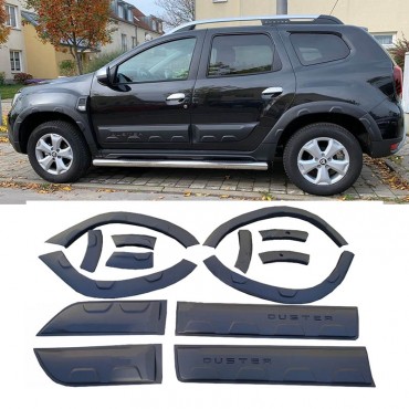 Πλαϊνά Φτερά Τροχών Για Dacia Duster 2018-2021 & Τριμ Πόρτας "Wild Look" Σετ 14 Τεμαχίων
