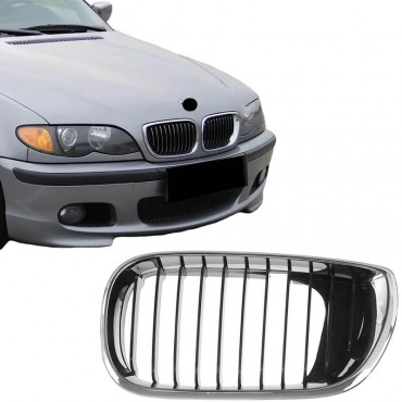 Καρδιά Μάσκας Αριστερή Για BMW 3 E46 02-05 Sedan/Touring Χρώμιο/Μαύρη 1 Τεμάχιο