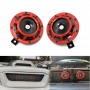 Κόρνα Αυτοκινήτου STI Look Hight 430Hz / Low 320Hz 12V 115dB Κόκκινο / Μαύρο 2 Τεμάχια