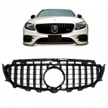 Μάσκα Για Mercedes-Benz E-Class W213 16-19 GT Amg Panamericana Look Μαύρο Γυαλιστερό 1 Τεμάχιο