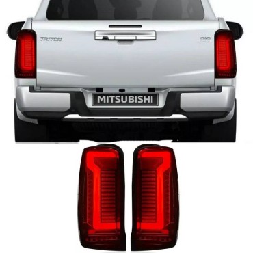 Πισινά Φανάρια Set Για MitsubishiL200 2019+ Led Bar Red Smoke