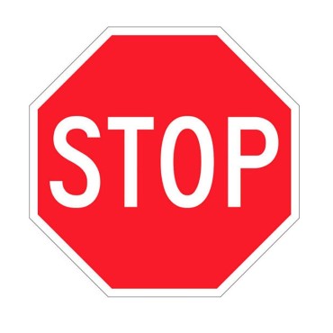 Αυτοκόλλητο Σήμα "Stop" 11x11cm 1 Τεμάχιο