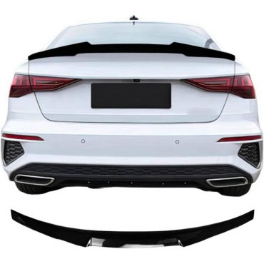 Αεροτομή Πορτ Παγκάζ Για Audi A3 8VS Sedan 12-20 M4 Look V2 Style Μαύρο Γυαλιστερό Από Abs Πλαστικό