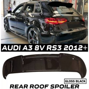 Αεροτομή Οροφής Για Audi A3 8V Sportback 12-20 RS3 Look Μαύρο Γυαλιστερό Από Abs Πλαστικό