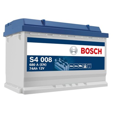 Μπαταρία Αυτοκινήτου 74Ah Δεξιά Bosch 680Α (ΕΝ) S4008