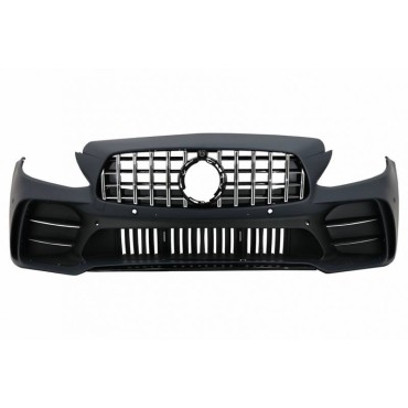 Μπροστινός Προφυλακτήρας Για Mercedes-Benz C-Class C205/W205 14-21 GTR Look (Black Mamba) Με Μαύρο/ Χρώμιο Μάσκα
