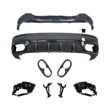 Diffuser Πίσω Προφυλακτήρα Για Mercedes-Benz GLB (X247) 2019+ Amg GLB45 Look Για Amg Line Προφυλακτήρες Piano Black