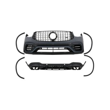 Body Kit Για Mercedes-Benz GLC SUV X253 Facelift 2020-2021 Amg Line GLC63sAmg Look Με Προφυλακτήρες, Μάσκα, Μπούκες