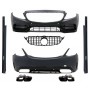 Body Kit Για Mercedes-Benz C-Class W205 14-20 Sedan Amg C63s Facelift Look Με Μάσκα & Μπούκες Black Edition