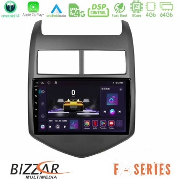 Bizzar F Series 8Core Android14 4+64GB  Chevrolet Aveo 2011-2017 Navigation Multimedia Tablet 9" Με Carplay &amp; Android Auto