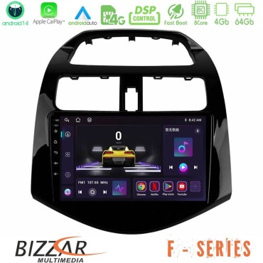 Bizzar F Series 8Core Android14 4+64GB  Chevrolet Spark 2009-2015 Navigation Multimedia Tablet 9" Με Carplay &amp; Android Auto