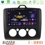 Bizzar F Series 8Core Android14 4+64GB Ford Focus Manual AC Navigation Multimedia Tablet 9" (Μαύρο Χρώμα) Με Carplay & Android Auto