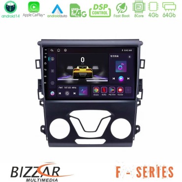 Bizzar F Series 8Core Android14 4+64GB  Ford Mondeo 2014-2017 Navigation Multimedia Tablet 9" Με Carplay &amp; Android Auto