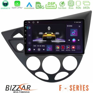 Bizzar F Series 8Core Android14 4+64GB  Ford Focus 1999-2004 Navigation Multimedia Tablet 9" Με Carplay &amp; Android Auto