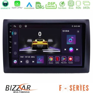 Bizzar F Series 8Core Android14 4+64GB  Fiat Stilo Navigation Multimedia Tablet 9" Με Carplay &amp; Android Auto
