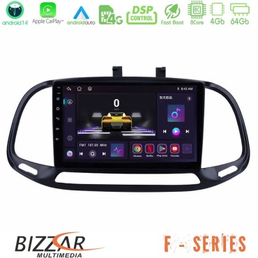 Bizzar F Series 8Core Android14 4+64GB  Fiat Doblo 2015-2022 Navigation Multimedia Tablet 9" Με Carplay &amp; Android Auto