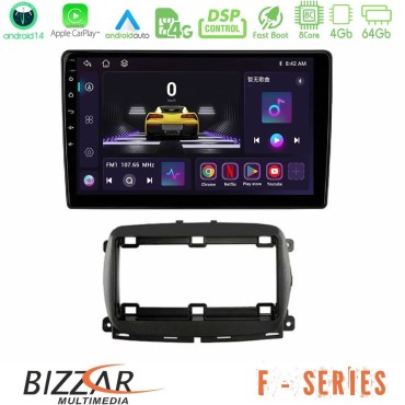 Bizzar F Series 8Core Android14 4+64GB   Fiat 500 2016&gt; Navigation Multimedia Tablet 9" Με Carplay &amp; Android Auto