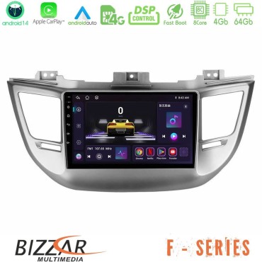 Bizzar F Series 8Core Android14 4+64GB  Hyundai Tucson 2015-2018 Navigation Multimedia Tablet 9" Με Carplay &amp; Android Auto