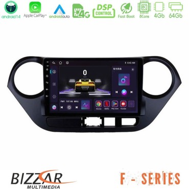 Bizzar F Series 8Core Android14 4+64GB  Hyundai i10 2014-2020 Navigation Multimedia Tablet 9" Με Carplay & Android Auto