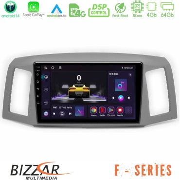 Bizzar F Series 8Core Android14 4+64GB  Jeep Grand Cherokee 2005-2007 Navigation Multimedia Tablet 10" Με Carplay &amp; Android Auto
