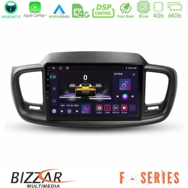 Bizzar F Series 8Core Android14 4+64GB  Kia Sorento 2018-2021 Navigation Multimedia Tablet 9" Με Carplay & Android Auto