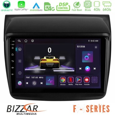 Bizzar F Series 8Core Android14 4+64GB  Mitsubishi L200 Navigation Multimedia Tablet 9" Με Carplay & Android Auto