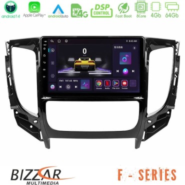 Bizzar F Series 8Core Android14 4+64GB  Mitsubishi L200 2016-&gt; &amp; Fiat Fullback (Auto A/C) Navigation Multimedia Tablet 9" Με Carplay & Android Auto