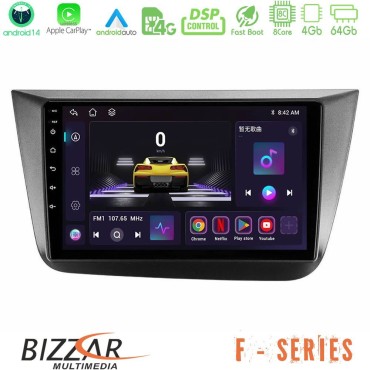 Bizzar F Series 8Core Android14 4+64GB  Seat Altea 2004-2015 Navigation Multimedia Tablet 9" Με Carplay & Android Auto Bizzar F Series 8Core Android14 4+64GB  Seat Altea 2004-2015 Navigation Multimedia Tablet 9" Με Carplay & Android Auto