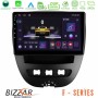 Bizzar F Series 8Core Android14 4+64GB  Toyota Aygo/Citroen C1/Peugeot 107 Navigation Multimedia Tablet 10" Με Carplay & Android Auto