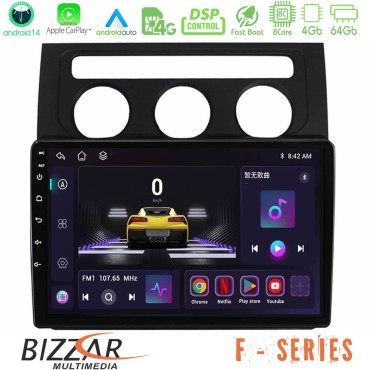 Bizzar F Series 8Core Android14 4+64GB     VW Touran 2003-2011 Navigation Multimedia Tablet 10"  Με Carplay &amp; Android Auto