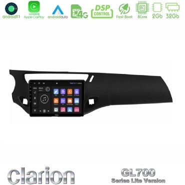 Clarion GL700 Lite Series 8Core Android11 2+32GB Citroen C3/DS3 2009-2016 Navigation Multimedia Tablet 9" Με Carplay &amp; Android Auto