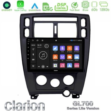 Clarion GL700 Lite Series Hyundai Tucson 2006 – 2013 8Core Android11 6+128GB Navigation Multimedia Tablet 10" Με Carplay &amp; Android Auto Με Carplay &amp; Android Auto