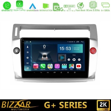 Bizzar G+ Series Citroen C4 2004-2010 8core Android12 6+128GB Navigation Multimedia Tablet 9"