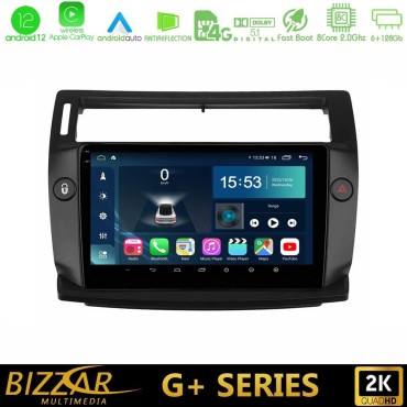 Bizzar G+ Series Citroen C4 2004-2010 8core Android12 6+128GB Navigation Multimedia Tablet 9"