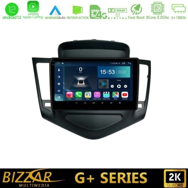 Bizzar G+ Series Chevrolet Cruze 2009-2012 8core Android12 6+128GB Navigation Multimedia Tablet 9"