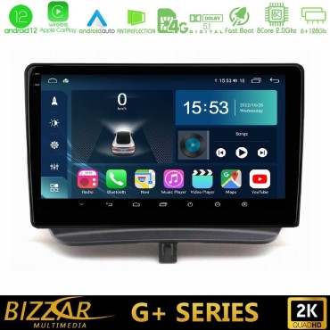 Bizzar G+ Series Ford Courier 2015-2023 8core Android12 6+128GB Navigation Multimedia Tablet 9"