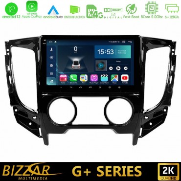 Bizzar G+ Series Mitsubishi L200 2016-&gt; &amp; Fiat Fullback (Manual A/C) 8core Android12 6+128GB Navigation Multimedia Tablet 9"