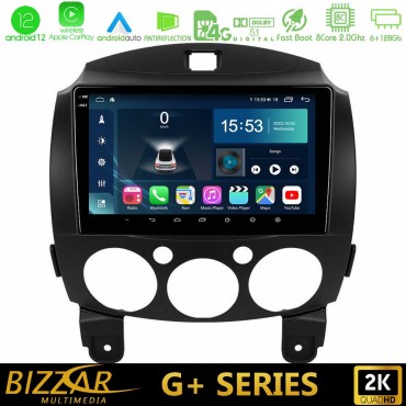 Bizzar G+ Series Mazda 2 2008-2014 8core Android12 6+128GB Navigation Multimedia Tablet 9"