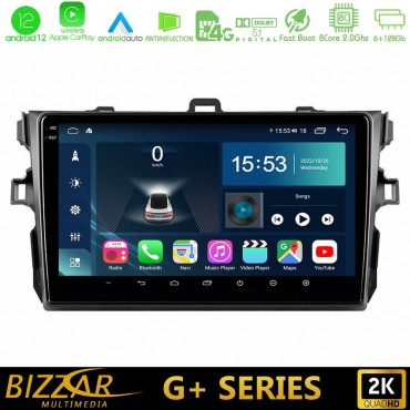 Bizzar G+ Series Toyota Corolla 2007-2012 8core Android12 6+128GB Navigation Multimedia Tablet 9" Bizzar G+ Series Toyota Corolla 2007-2012 8core Android12 6+128GB Navigation Multimedia Tablet 9"